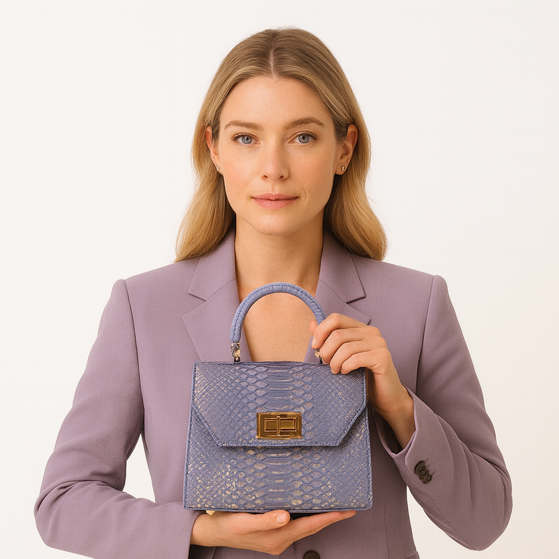 Sahara Sky Python Handbag