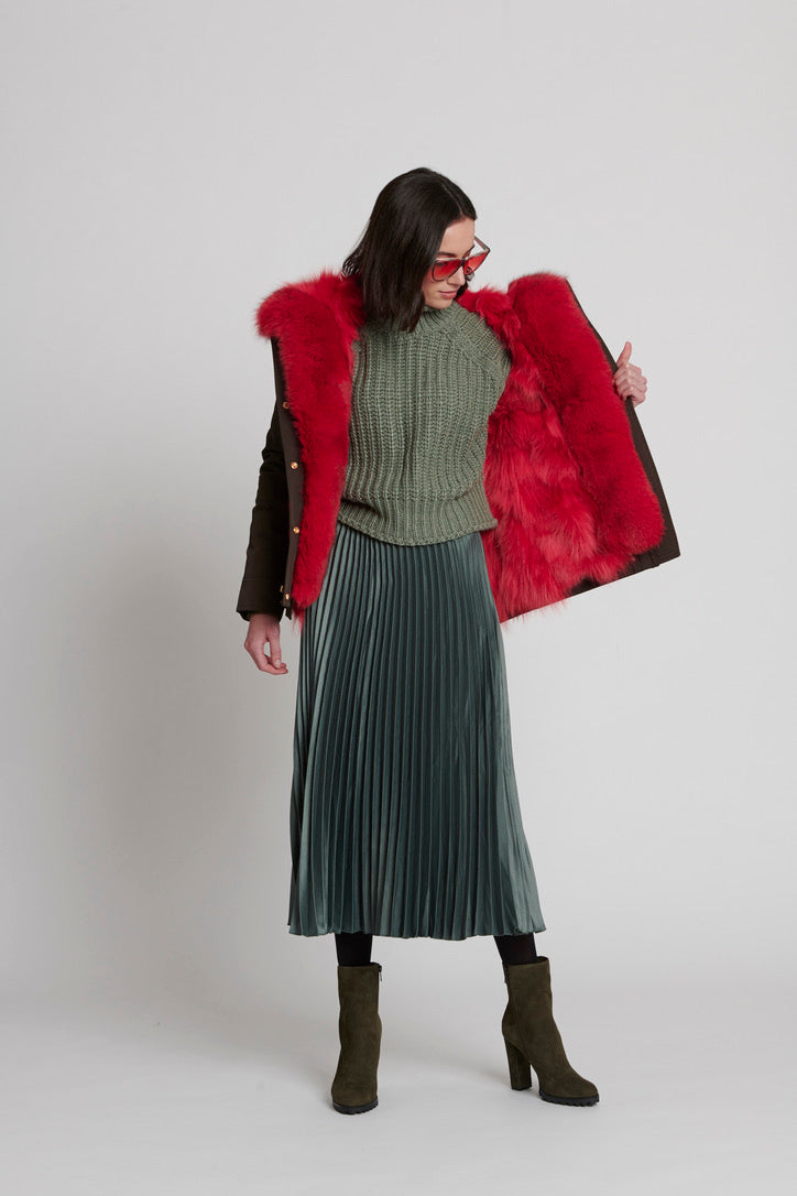 Vivian Parka - Red *SAMPLE*
